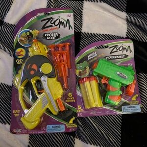 Zoom Action Blasters Yellow and Green Playset